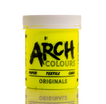 Load image into Gallery viewer, Neon yellow water-based screen printing ink for fabric textile paper and card the best professional ink | arch colours