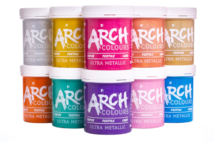 Metallic screen printing ink supplies uk | Arch Colours metallic ink colours chart 